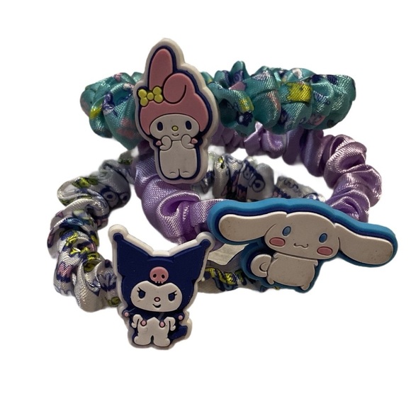 Sanrio Hair Tie,Bracelet, Cartoon Elastic, Scrunchie, 3pcs Character Set - Picture 3 of 5